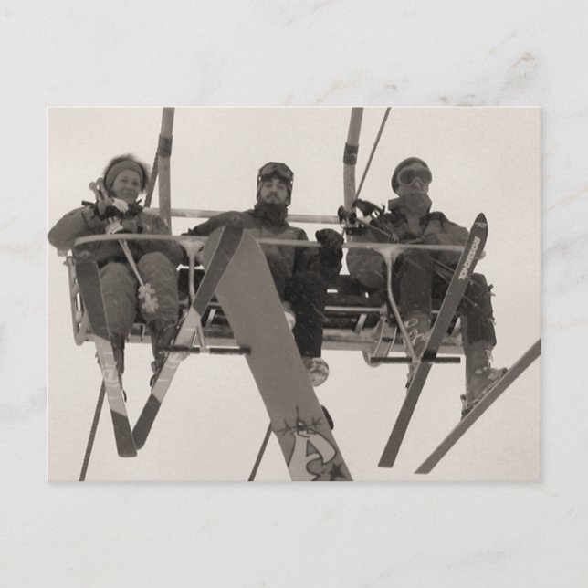 On the chair lift postcard (Front)