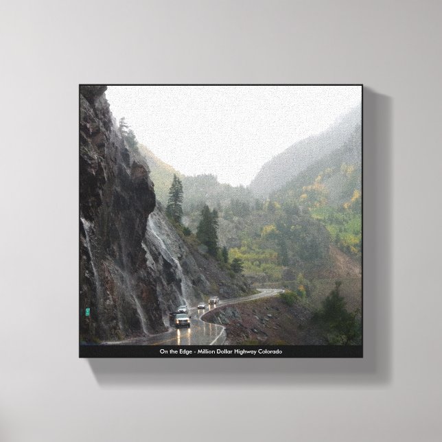 On the Edge Million Dollar Highway Colorado Canvas Print (Front)