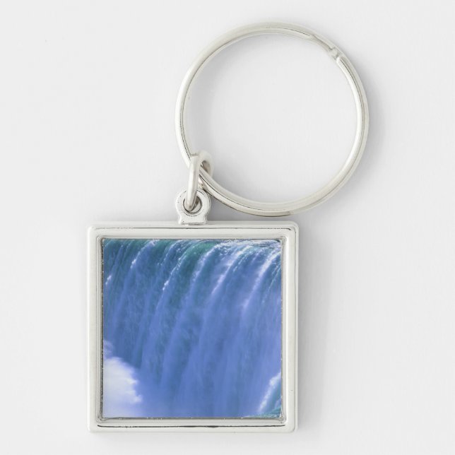 On the Edge of Powerful Niagara Falls, New York Keychain (Front)