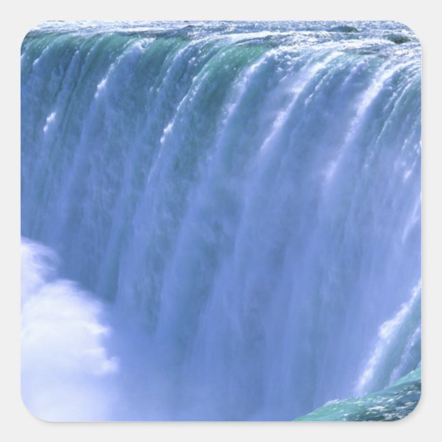 On the Edge of Powerful Niagara Falls, New York Square Sticker (Front)