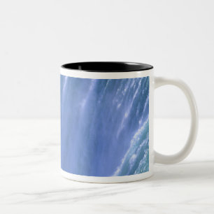 On the Edge of Powerful Niagara Falls, New York Two-Tone Coffee Mug