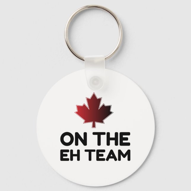 On The Eh Team Canada Funny Keychain (Front)