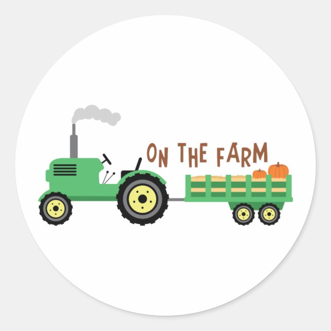 On The Farm Classic Round Sticker (Front)