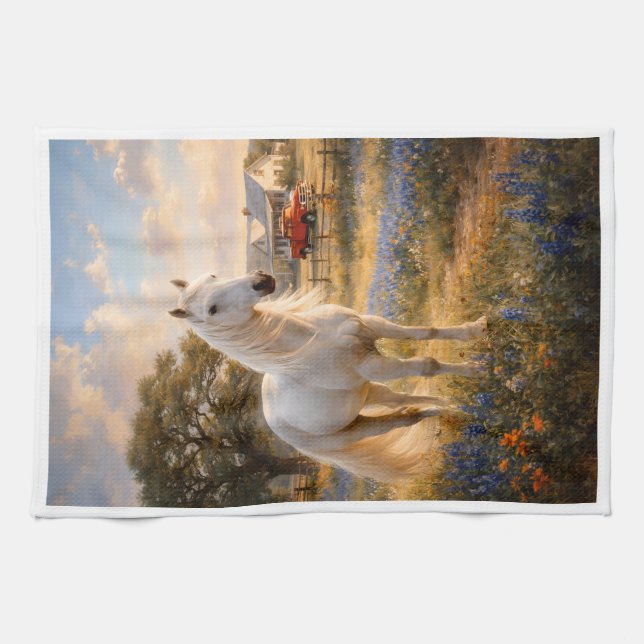 On the farm kitchen towel (Horizontal)
