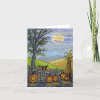 On the Fence Post with Cats Note Card