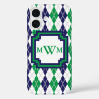 On the Green Argyle Case-Mate Phone Case