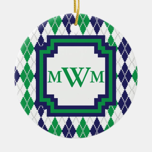 On the Green Argyle Ornament (Front)