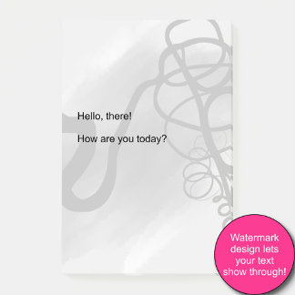 On the Grid: Abstract Grey, Black & White Post-it Notes