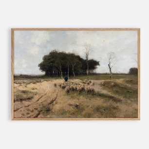 On the Heath near Laren  1887, vintage. Poster