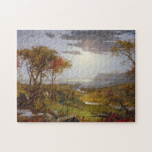 On the Hudson River, 1860 (oil on canvas) Jigsaw Puzzle (Horizontal)