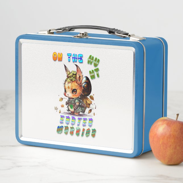 On The Hunt Easter Warrior Metal Lunch Box (In Situ)