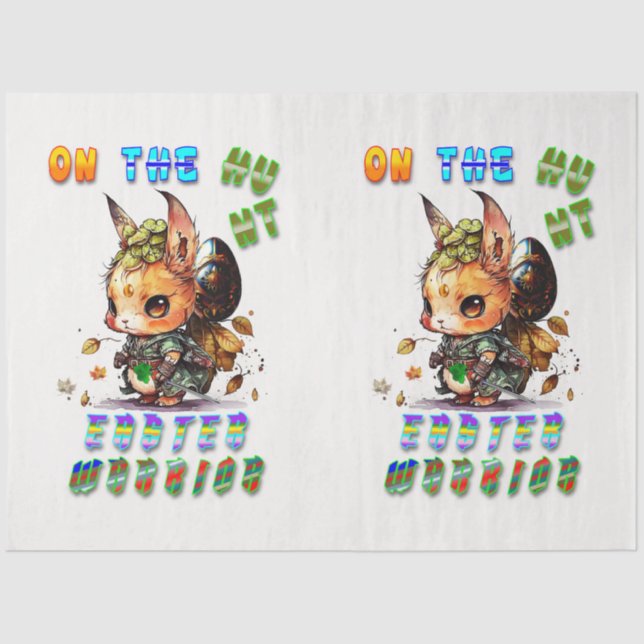 On The Hunt Easter Warrior Tissue Paper (Front)