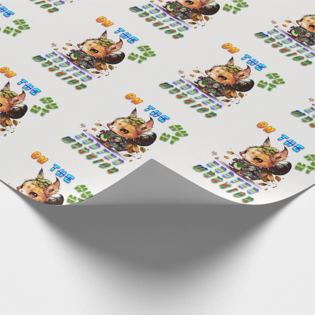 On The Hunt Easter Warrior Wrapping Paper (Corner)