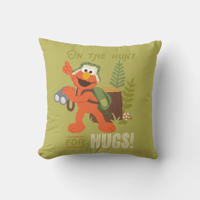 On The Hunt For Hugs Throw Pillow (Front)