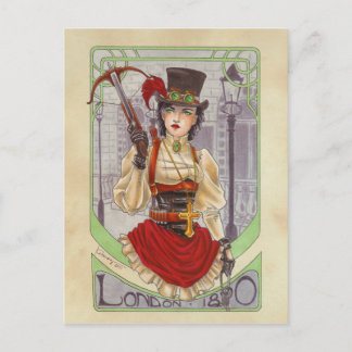 On the Hunt - Londres 1890 carte postale