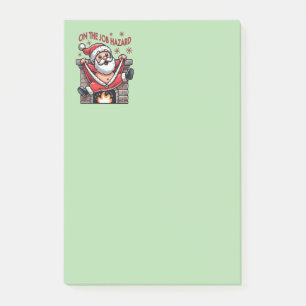 On the Job Hazard Santa on Fire Post-it Notes