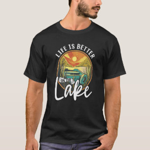 On The Lake Summer Trip Retro Boating Fishing  2 T-Shirt