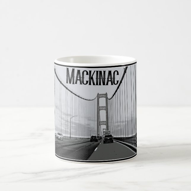 On the Mackinac Bridge Coffee Mug (Center)