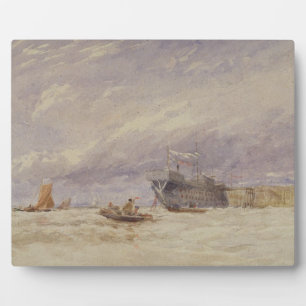 On the Medway, c.1845-50 (w/c with bodycolour over Plaque