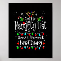 on the naughty list and i regret nothing funny chr