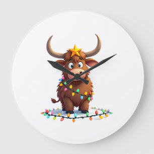 On The Naughty List And Reget Nothing Christmas Hi Large Clock