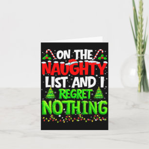 On The Naughty List And Regret Nothing Pjs Christm Card