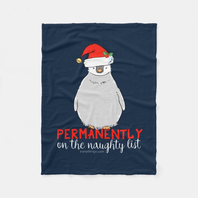 On The Naughty List Fleece Blanket (Front)