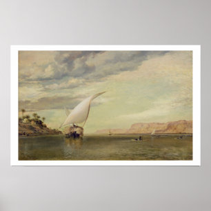 On the Nile (oil on canvas) Poster