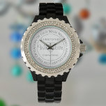 On the Occasion of our 50th Wedding Anniversary Watch<br><div class="desc">Gift watch for wife on a 50th wedding anniversary. Special watch with inscription. 50th wedding anniversary gift. Watch has inscription plus the message "With Love". Also the names of each partner. White watch face.</div>