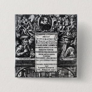 'On the Origin and History of Typography' 2 Inch Square Button