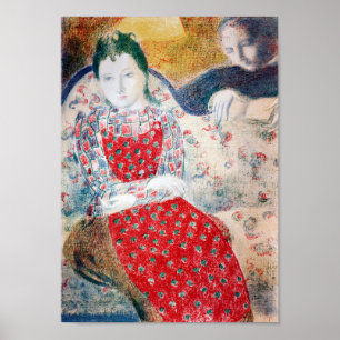On the Pale Silver Sofa, Maurice Denis Poster