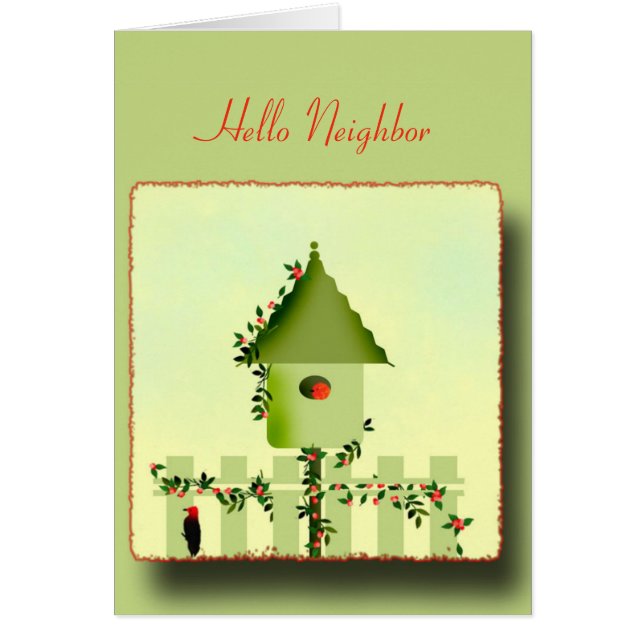 On the Picket Fence Greeting Gard (Front)