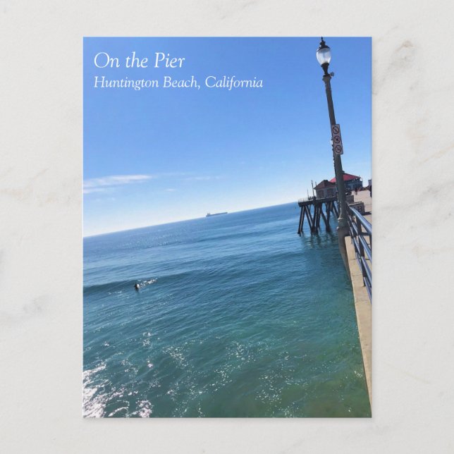 On the Pier, Huntington Beach, California Postcard (Front)