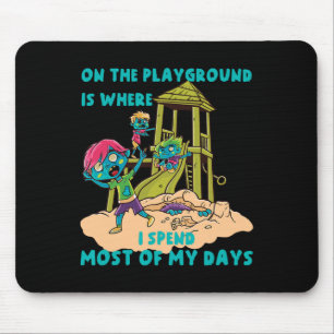 On The Playground Halloween Zombie Costume Mouse Pad