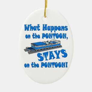On The Pontoon Ceramic Ornament