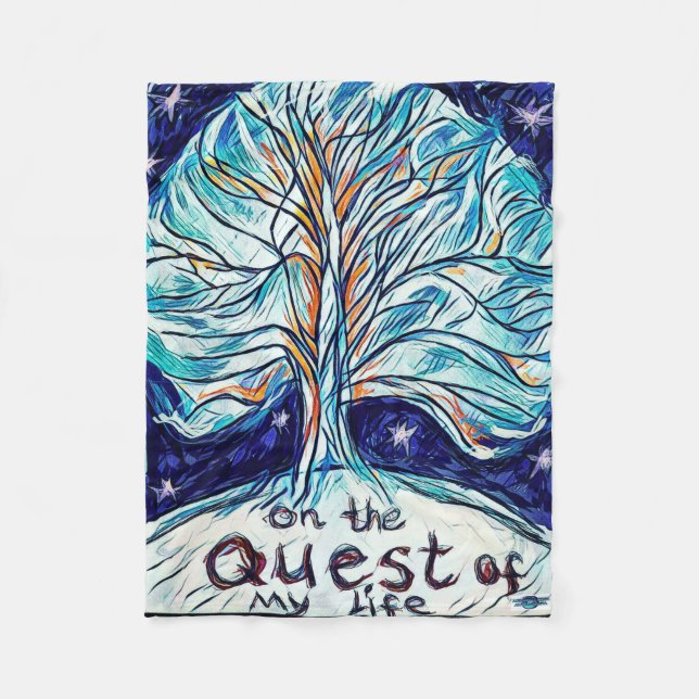 On the Quest of My Life Fleece Blanket (Front)