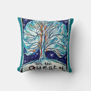 On the Quest of My Life - Tree - Stars. Throw Pillow