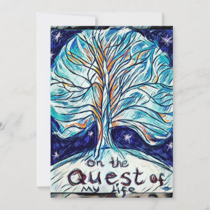 On the Quest of My Life with Tree & Stars Holiday Card