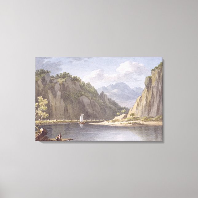 On the River Elbe, near Lowositz in Saxony, plate Canvas Print (Front)
