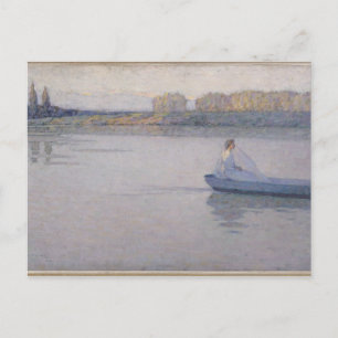 On the River, Morning, 1896 Postcard