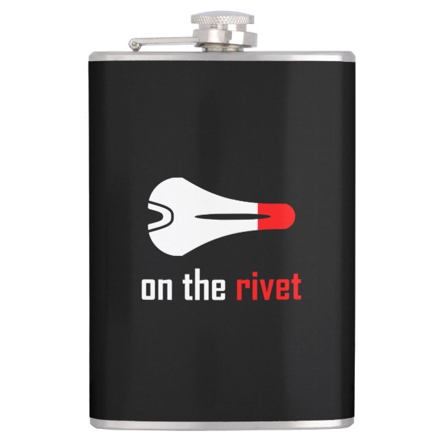 On The Rivet Cycling Hip Flask (Front)