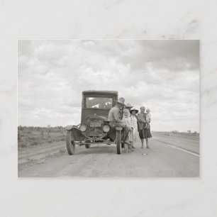 On The Road, 1937 Postcard