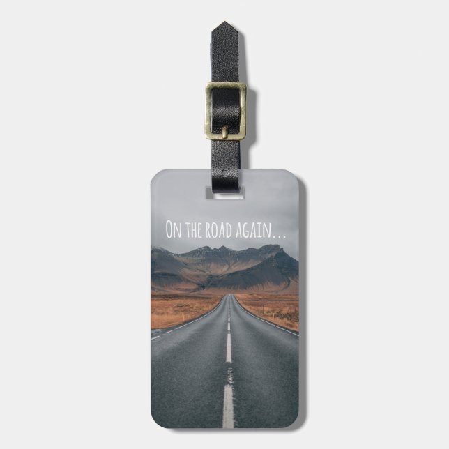 On the Road Again Photo Luggage Luggage Tag (Front Vertical)