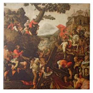 On the Road to Calvary Tile