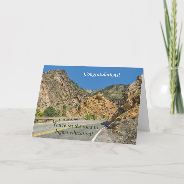 On the road to higher education; College bound Card (Front)