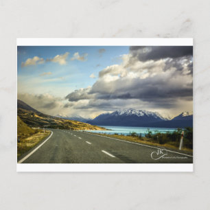 On the road to Mt Cook by Lake Pukaki Postcard