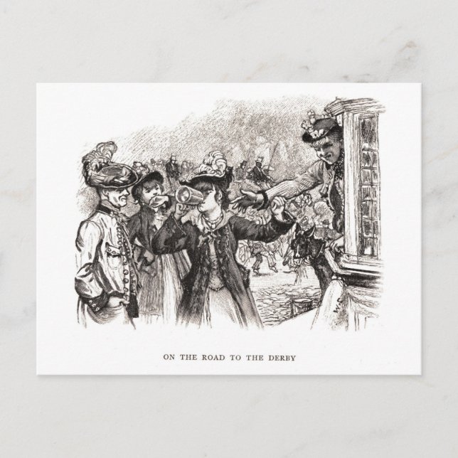 On The Road To The Derby Postcard (Front)