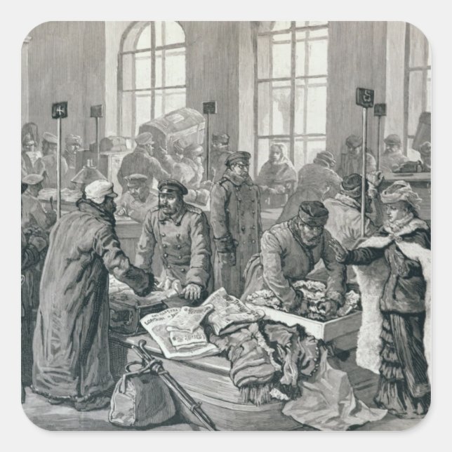 On the Russian Frontier Square Sticker (Front)