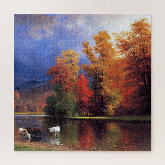 On the Saco by Albert Bierstadt Jigsaw Puzzle (Vertical)