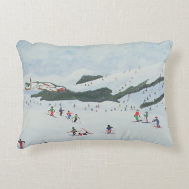 On the Slopes 1995 Accent Pillow (Front)
